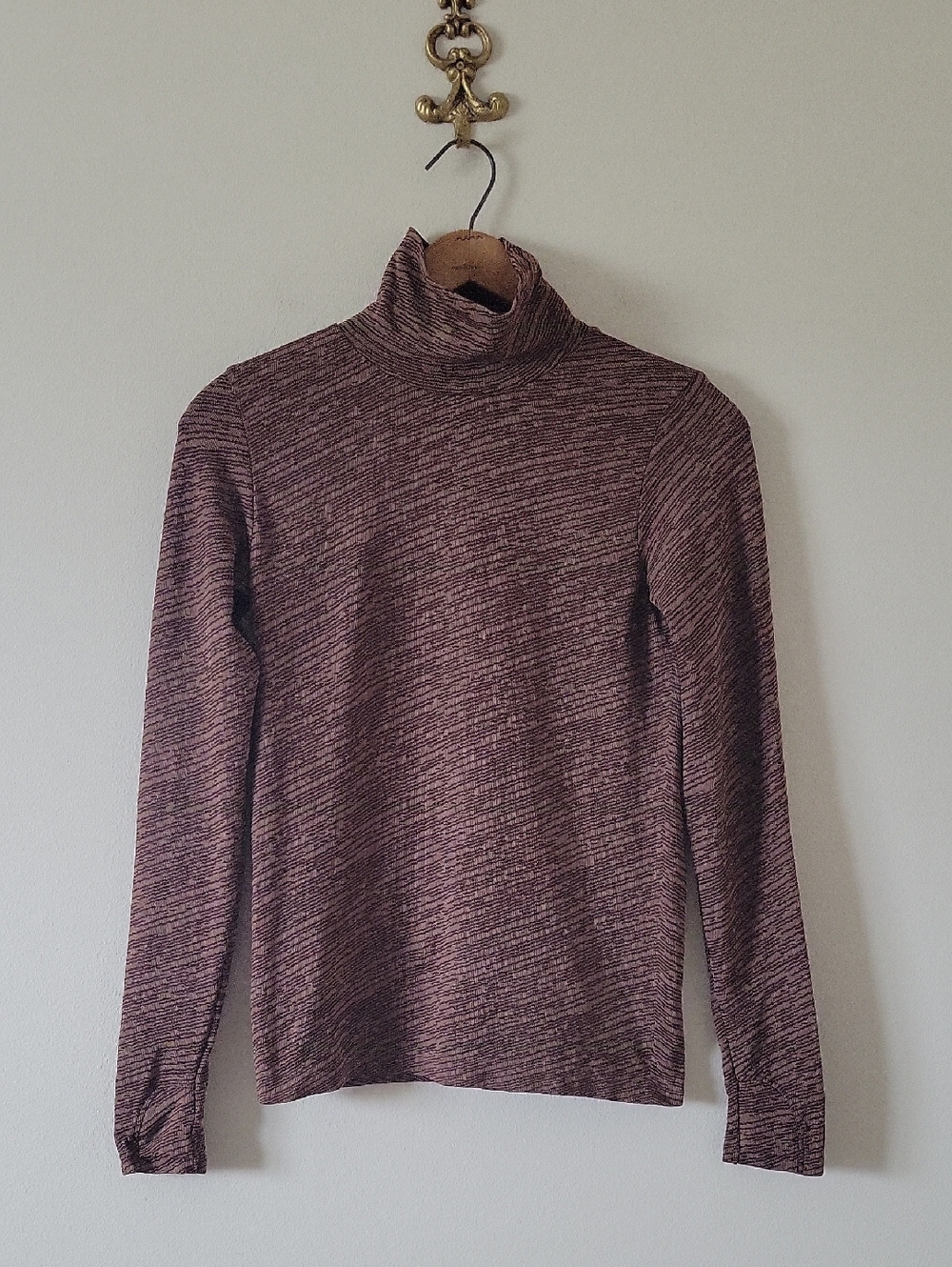 Athleta Brown Flurry‎ Seamless Turtleneck Size Small